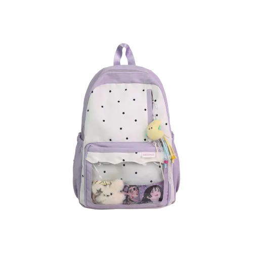 KOUDIXIONG Нейлоновый рюкзак стандартный для подростков черный светло-фиолетовый светло-желтый светло-зеленый светло-синий