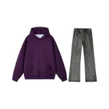 Повседневная спортивная одежда (темно-фиолетовый + светло-серый)