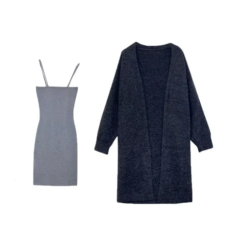 KKX Темно-серый женский комплект с юбкой