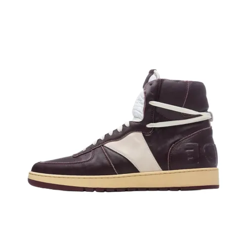 RHUDE BBall High Топ Скейтборд Кроссовки Мужские Красные