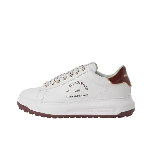 KARL LAGERFELD Guillaume Kapri Низкий Топ Повседневная Обувь Мужская Белая