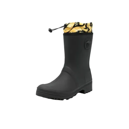 VERSACE Водонепроницаемый MID Топ Детские резиновые сапоги Черный Унисекс