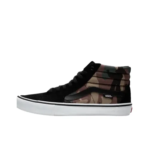 Vans Sk8 Hi Высокие Кроссовки для Скейтбординга Унисекс Черный Коричневый