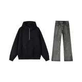 Повседневная спортивная одежда (черный + светло-серый)