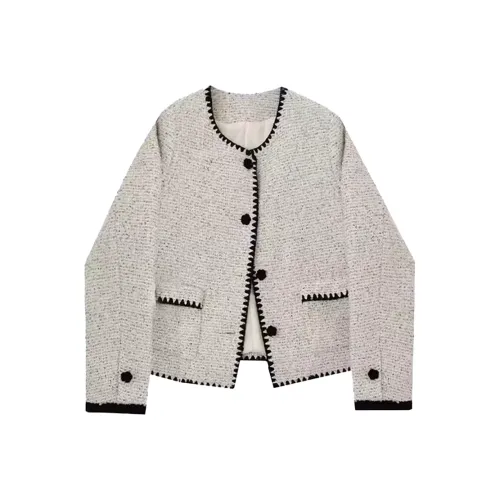 SYEEE WITH U Серый с Белой Подкладкой Женские Куртки