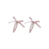 Заколка для волос с розовым бантом (1 пара)