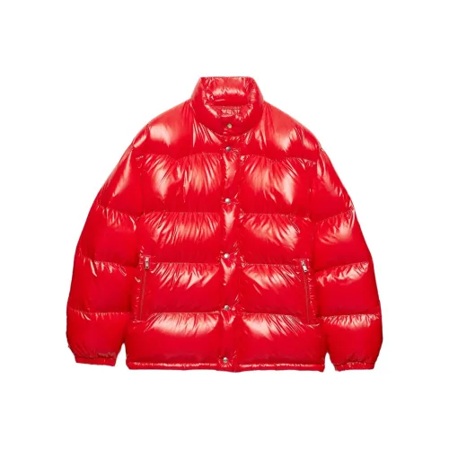PRADA Red Men's Down Jackets PRADA Красный Мужской Пуховик