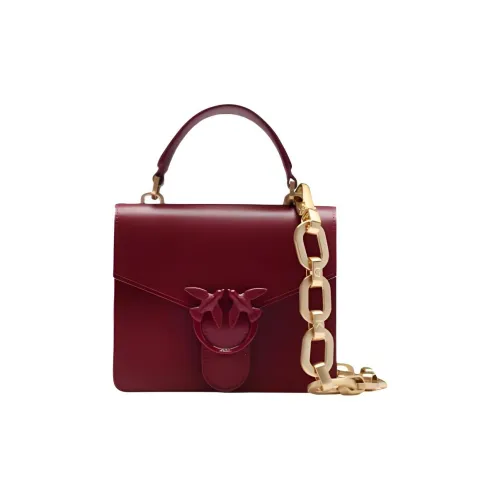 PINKO Love Icon Коровья кожа Bird Сумка Swallow Сумка Одно плечо Сумка Маленькая Женская Красная