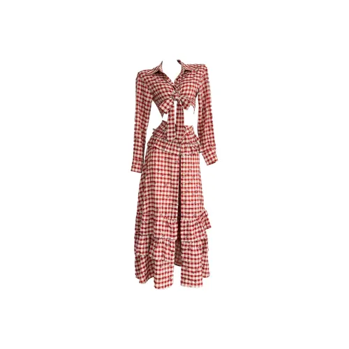 Meanalot Красный Женские Комплекты с Юбкой