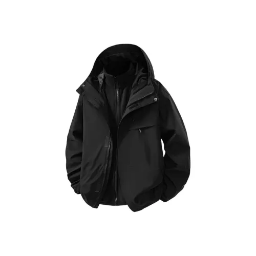 ALPINE PRO Осенний Зимний ALPINE PRO Куртка Мужская 3-в-1 Съемный Подкладка