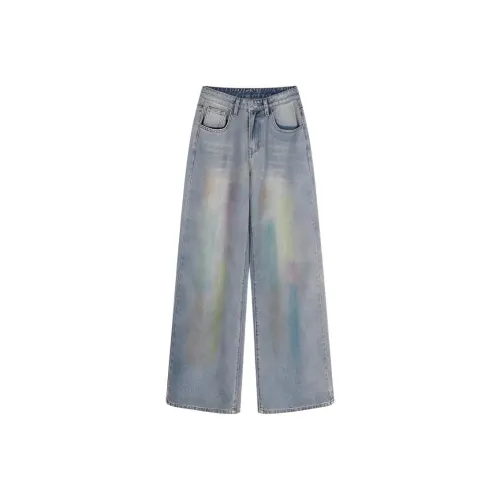 XIAOLIZI Blue Women's Jeans XIAOLIZI Синий Женские Джинсы