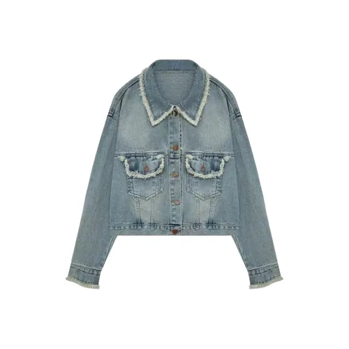 AFGGD Светло-синие женские джинсовые куртки