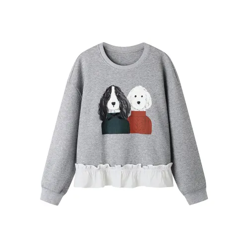 Vine Color Серый Женский Свитшот