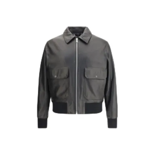 Belstaff Черные Мужские Кожаные Куртки