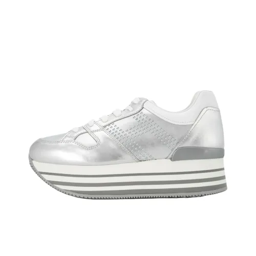 HOGAN Низкий Топ Повседневная Обувь Женская Серебряная