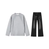 Повседневная спортивная одежда (Фотиния серый + черный)