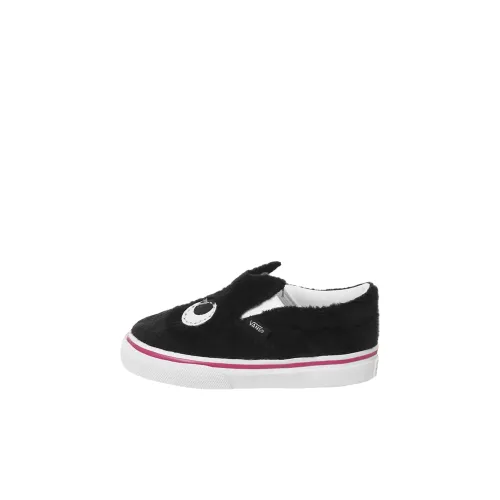 Vans Slip On Low Топ Обувь для малышей Черный белый Infant и Toddler