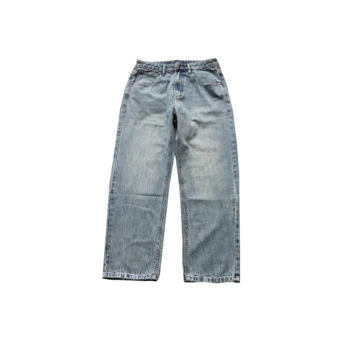 ZHANDASHUAI Светло-синие унисекс джинсы