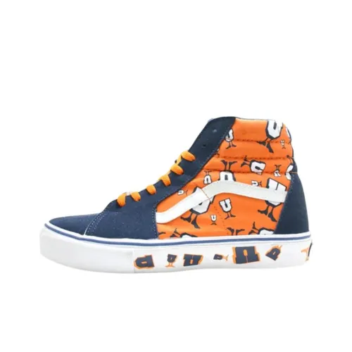 UNDEFEATED x Vans SK8 HI Высокие Кроссовки для скейтбординга Унисекс Оранжевый Синий