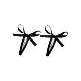 Заколка для волос с черным бантом (1 пара)