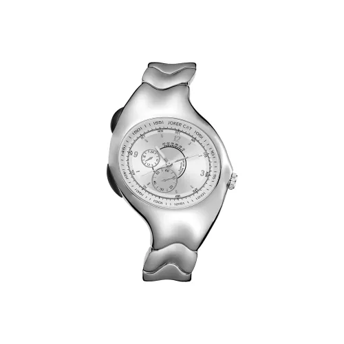 JOKER CAT Универсальный Students Trendy Спортивные Кварцевый механизм Металлический ремешок Часы Унисекс Черный циферблат