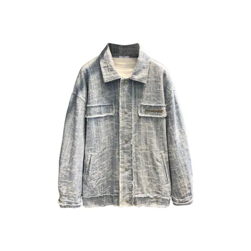 YGQPZHZ Светло-синий Мужской Джинсовые куртки