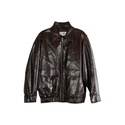 MM6 Maison Margiela совместный бренд Кожа Куртка Женская