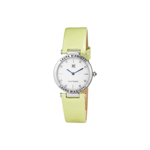 Laura Biagiotti Women's Watch Кварцевый механизм Кожаный ремешок 30MM Белый циферблат