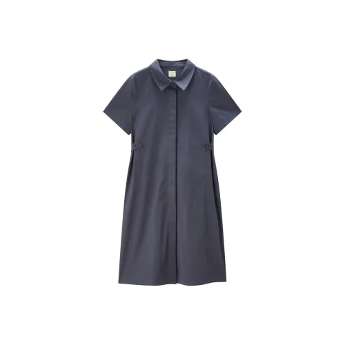 Giordano Женские Короткие Платья с Короткими Рукавами