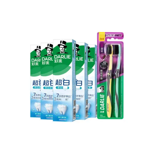 DARLIE Лулан Зубные пасты Уголь Волокно Щетинки Зубная щетка Наборы для ухода за полостью рта Чистка и Освежение Дыхания Мята