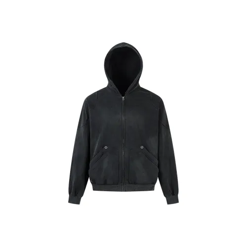 K09SAUCE Выстиранный Черный Унисекс Куртки