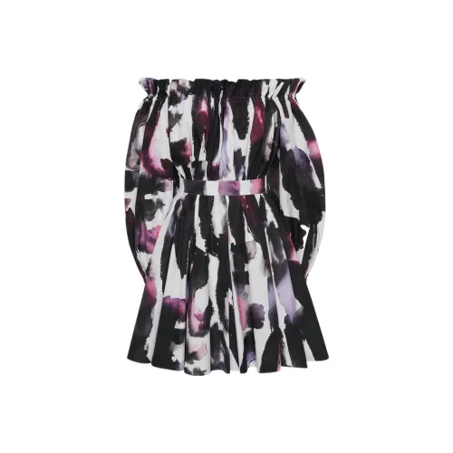 Alexander McQueen SS23 Длинное платье с длинными рукавами женское