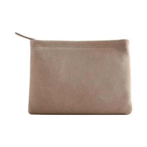 ZARA Клатч из коровьей кожи женский бежевый