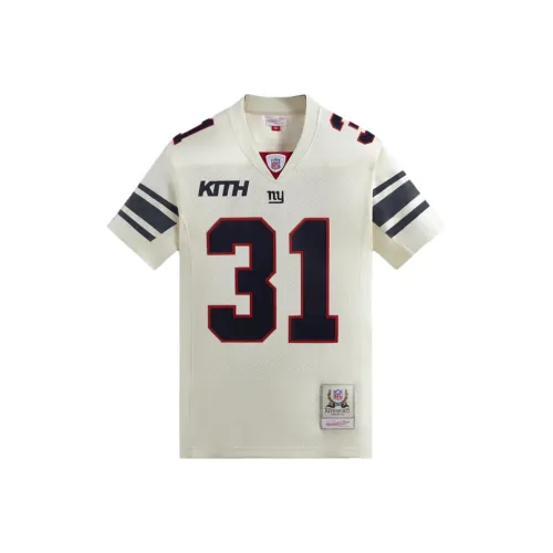 Mitchell Ness Экрю Унисекс Регбийные Джерси