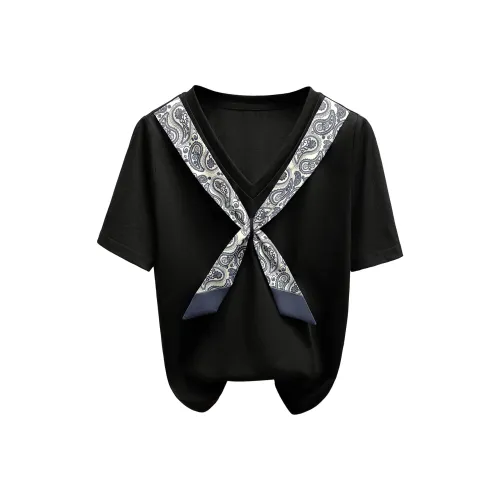 SIBAISHE Черные Женские T-рубашки