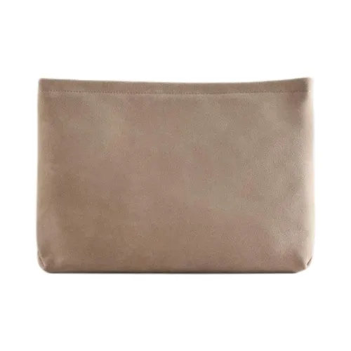 ZARA Клатч из коровьей кожи женский светло-бежевый желтый