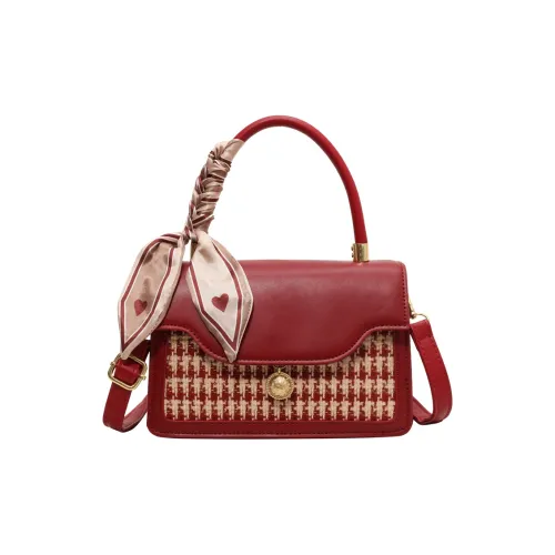 PINK·LAND ПУ (полиуретан) Одно плечо Сумка Стандартная Женская Красная