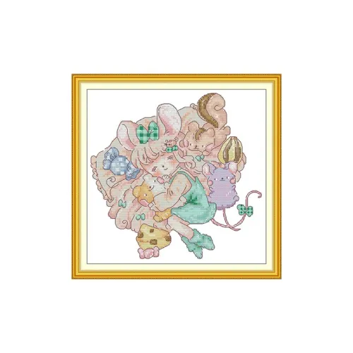 MENGJIMA DIY Крест Стич Ткань Вязаная Вышивка