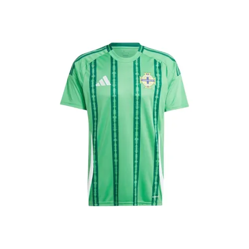 Adidas Northern Ireland 24 Дом Джерси Футбол Джерси Northern Ireland Дом Мужской Ярко-зеленый