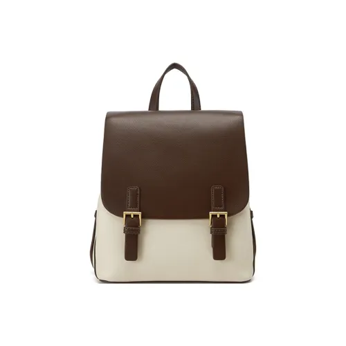 JOSINY Рюкзак из синтетической кожи женский цвет экрю коричневый
