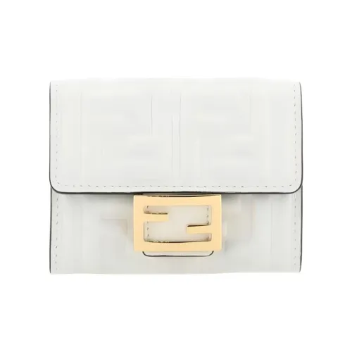 FENDI Baguette Кожа Наппа Багет Сумка Кошелек Держатель для карт Женская Белая