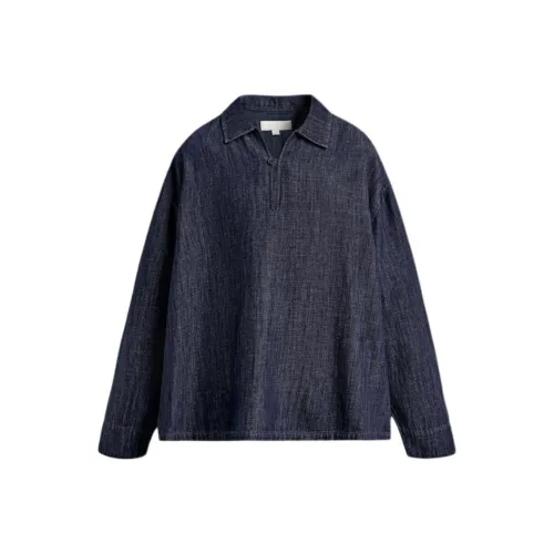 ZARA Мужские рубашки светло-синие