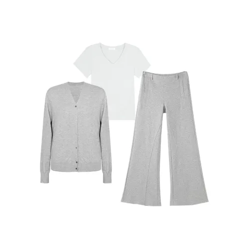 MARIE·COCO Кардиган+T Рубашка+Брюки Женские Повседневные Костюмы