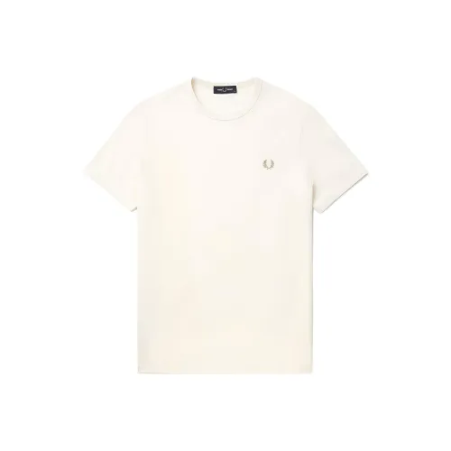 FRED PERRY Сливочный Мужской T-Рубашки
