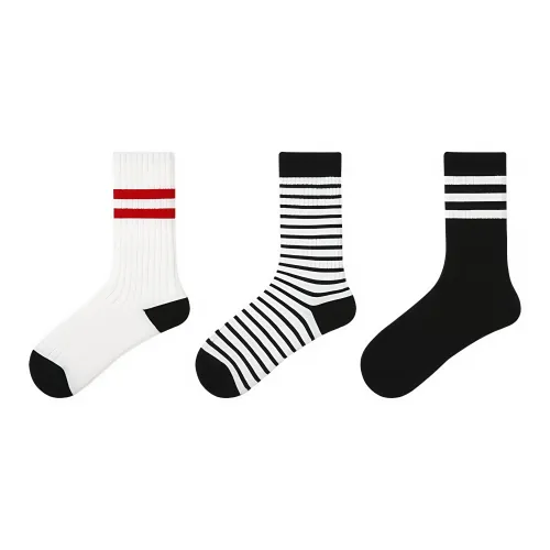 KAMASANA R9106 Минималистичный Полосы Унисекс MID Носки до икры