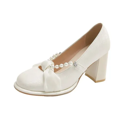 Wuji Грубый каблук Мэри Джейн Женские туфли