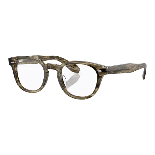 Oliver Peoples Ацетат Круглые Оправы для Очков Мужские Черепаховый