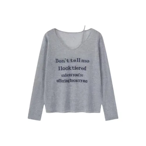 POPO.INFO Серые Женские T-рубашки