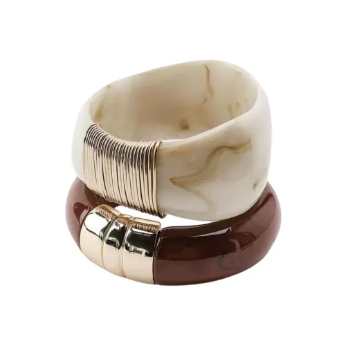 ZARA Браслеты из эпоксидной смолы женские коричневые