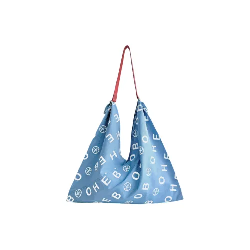 HE BAO BAO Ткань Сумка через плечо Стандартная Женская Светло-синий Темно-синий